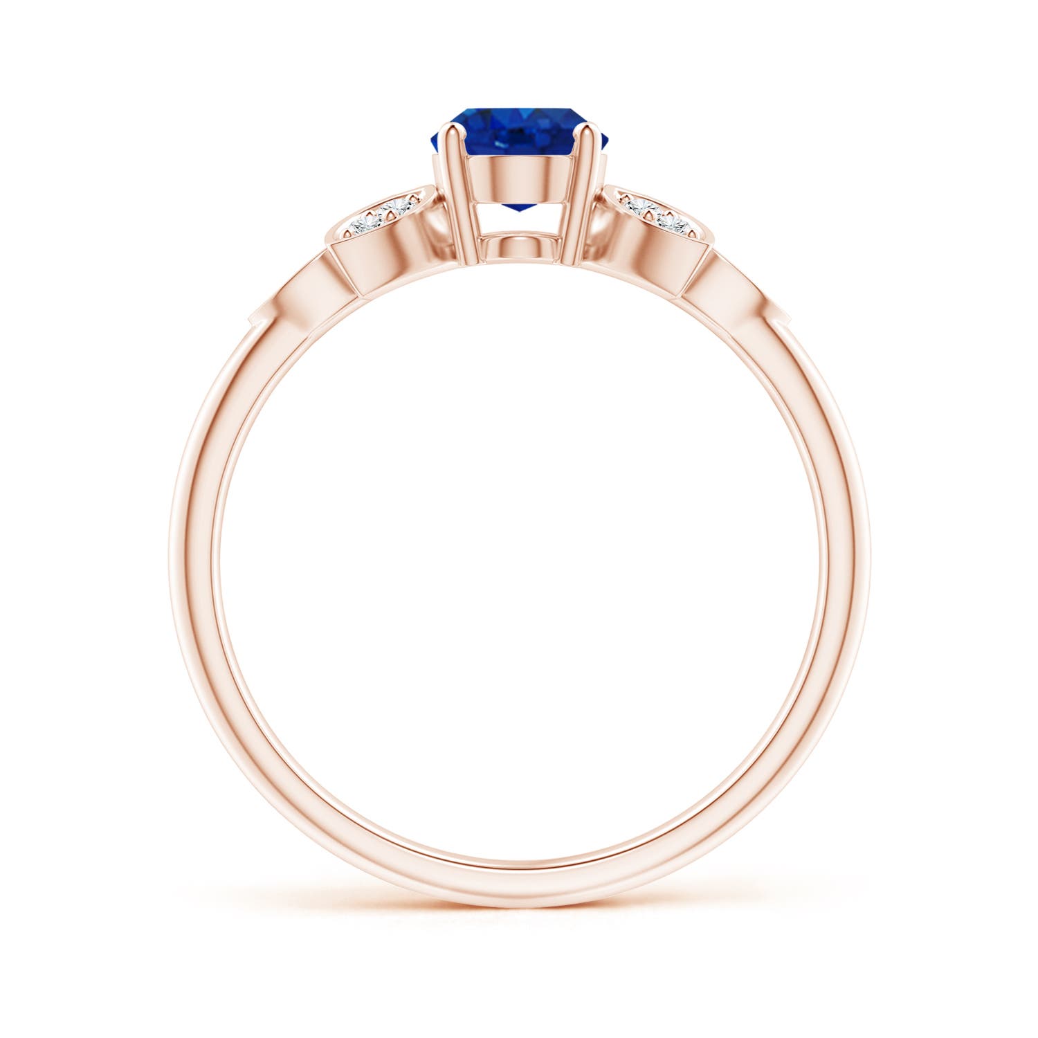 AAA - Blue Sapphire / 0.95 CT / 14 KT Rose Gold