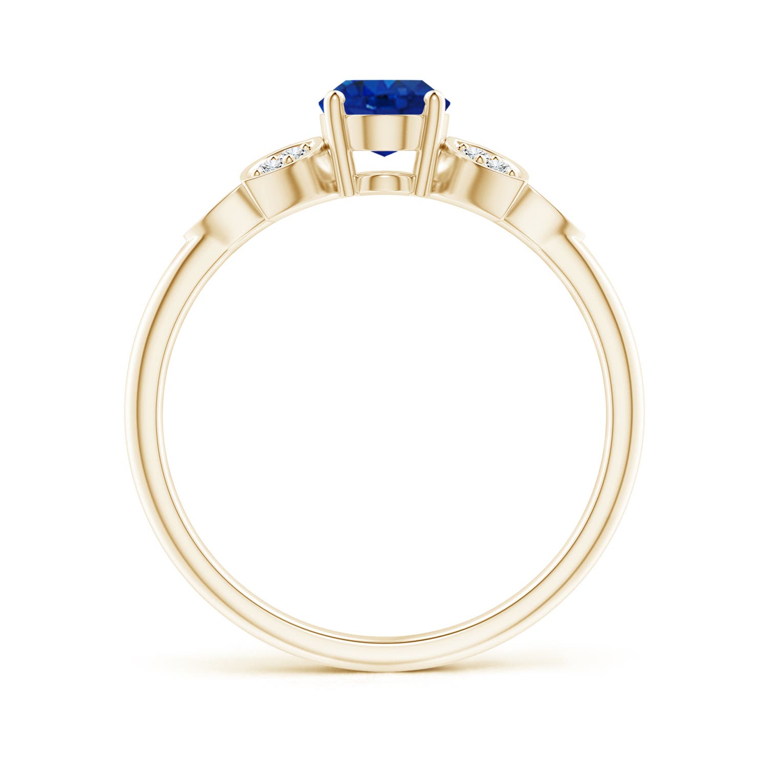 AAA - Blue Sapphire / 0.95 CT / 14 KT Yellow Gold