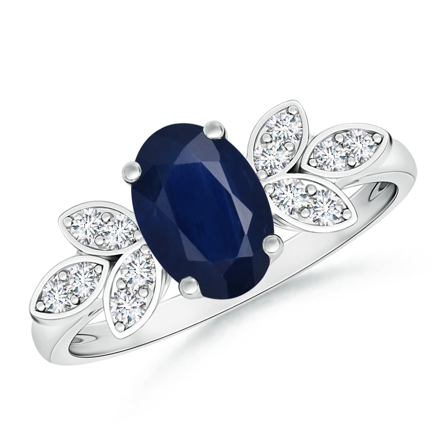 A - Blue Sapphire / 1.67 CT / 14 KT White Gold