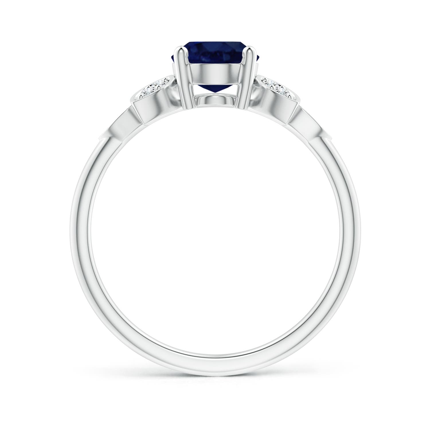 A - Blue Sapphire / 1.67 CT / 14 KT White Gold