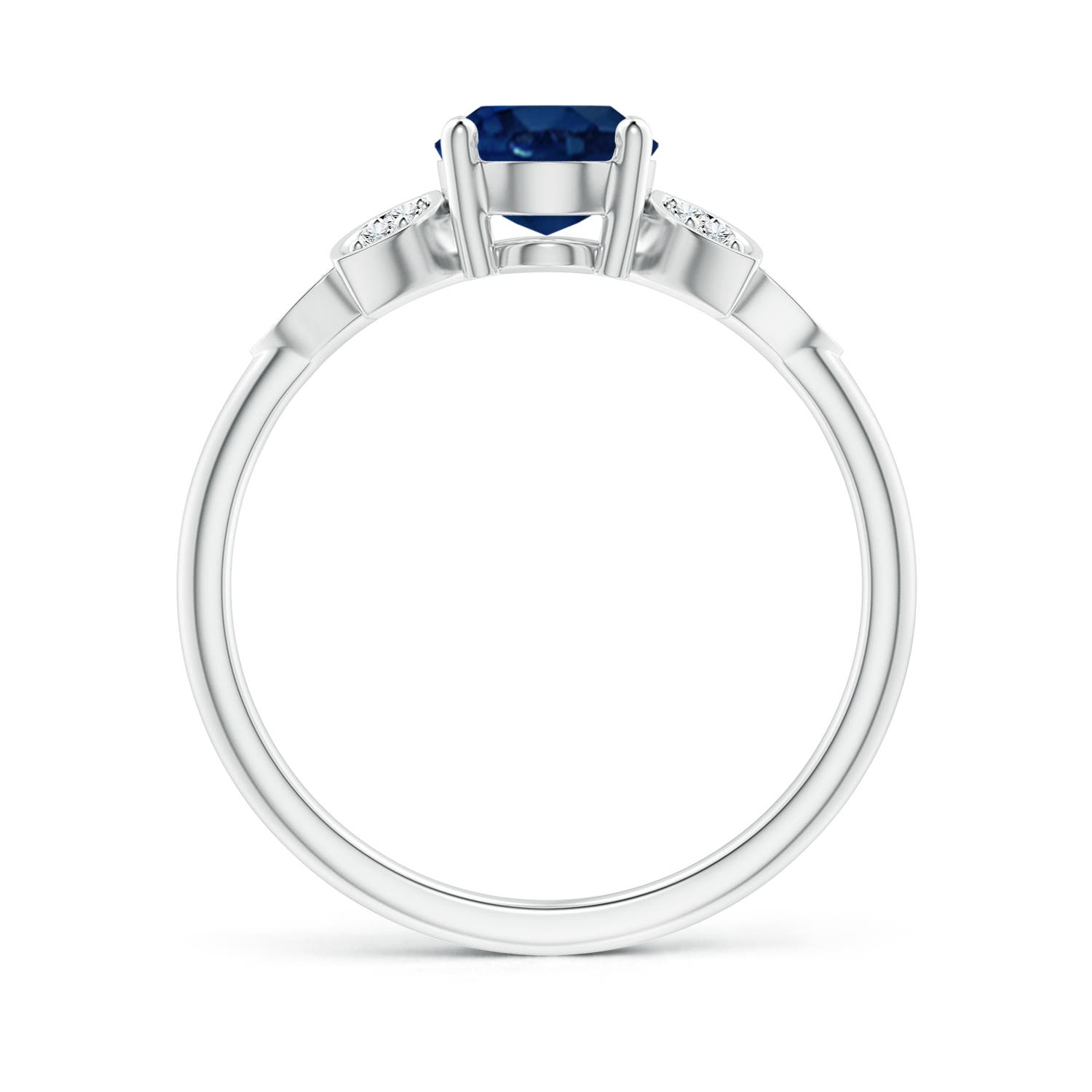 AA - Blue Sapphire / 1.67 CT / 14 KT White Gold