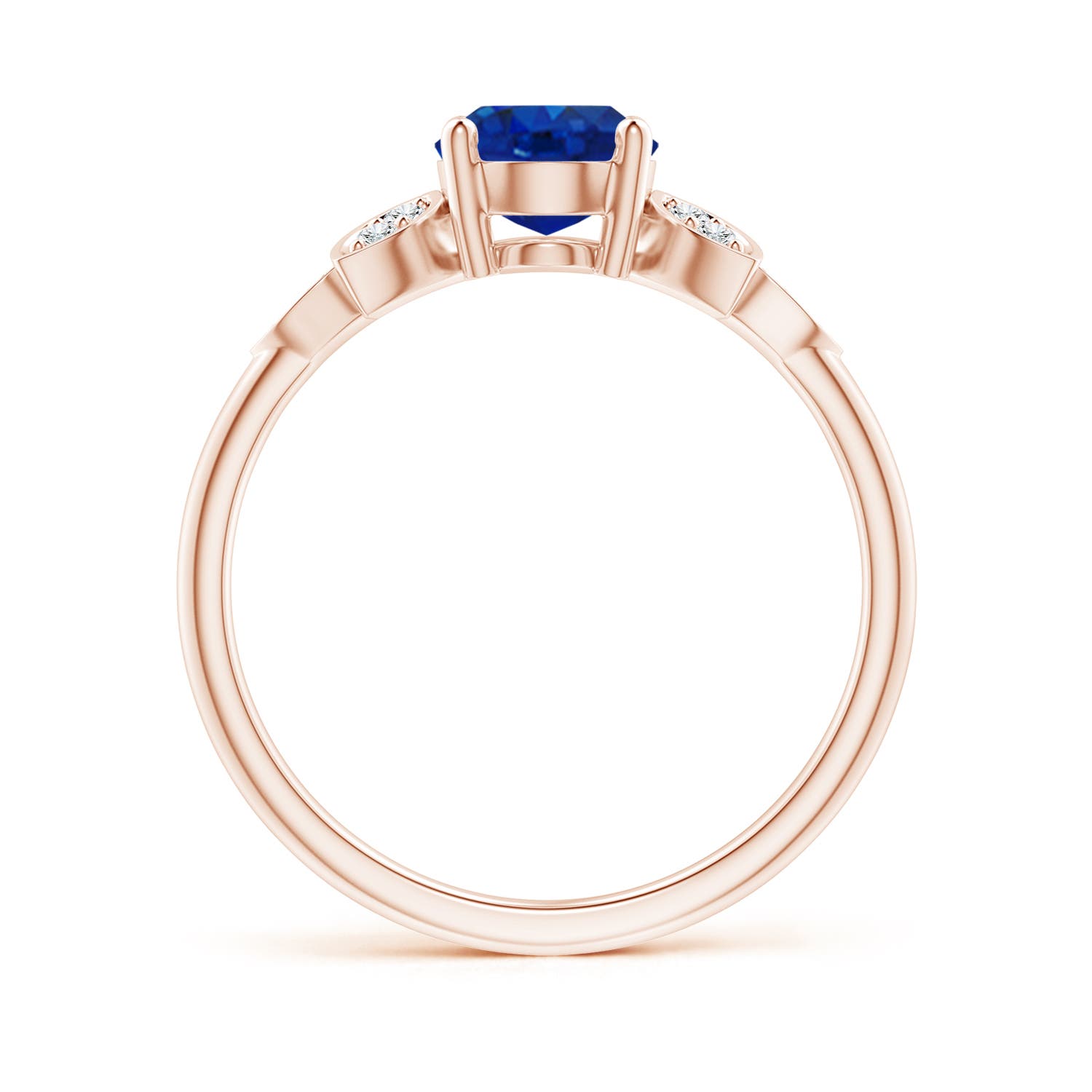 AAA - Blue Sapphire / 1.67 CT / 14 KT Rose Gold