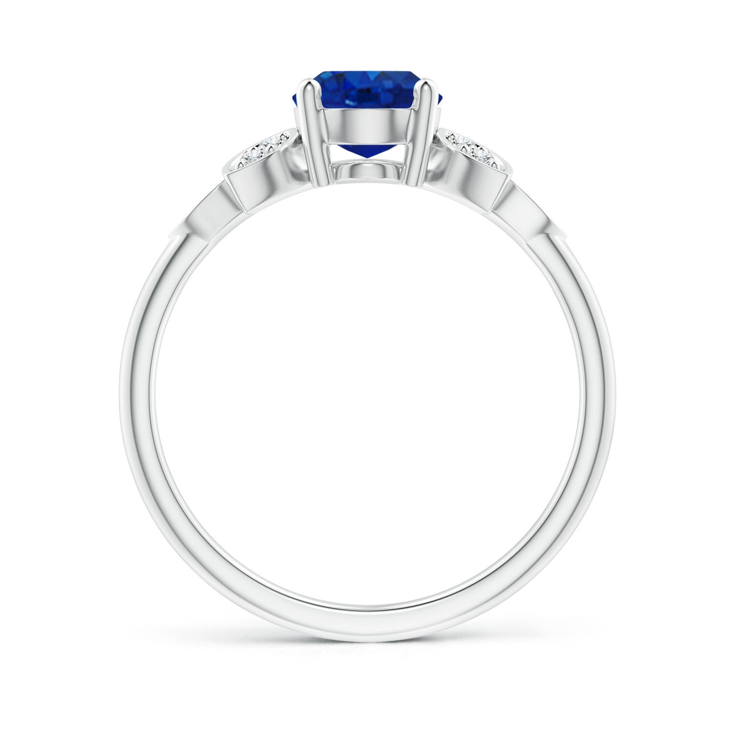 AAA - Blue Sapphire / 1.67 CT / 14 KT White Gold