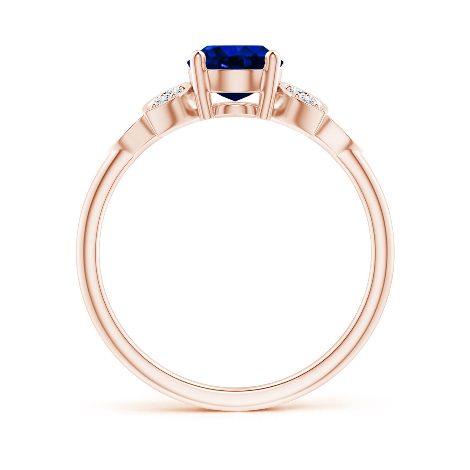 AAAA - Blue Sapphire / 1.67 CT / 14 KT Rose Gold