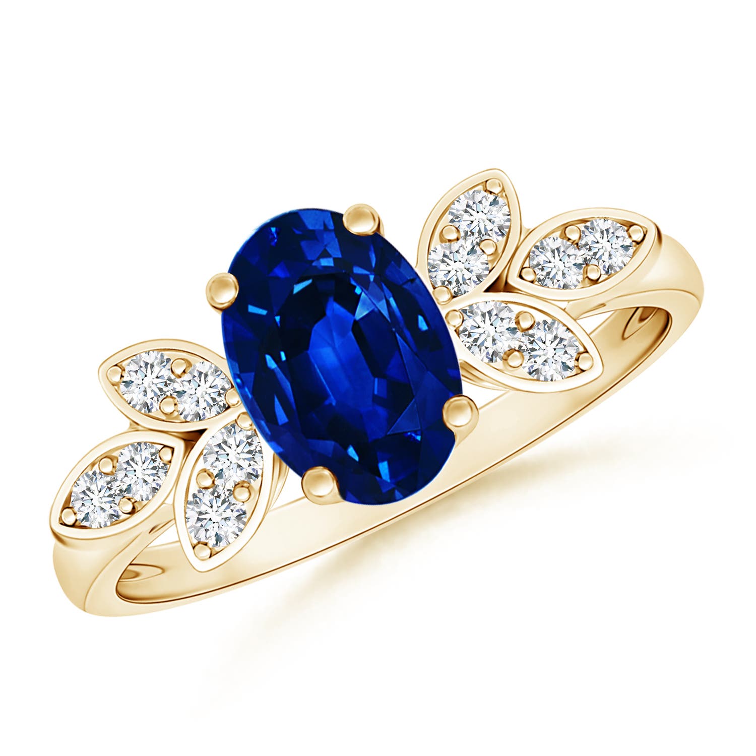 AAAA - Blue Sapphire / 1.67 CT / 14 KT Yellow Gold