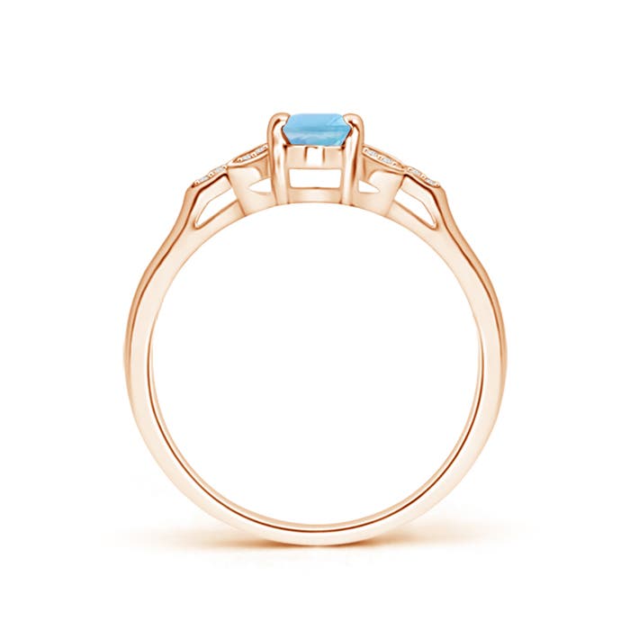 A - Swiss Blue Topaz / 0.6 CT / 14 KT Rose Gold