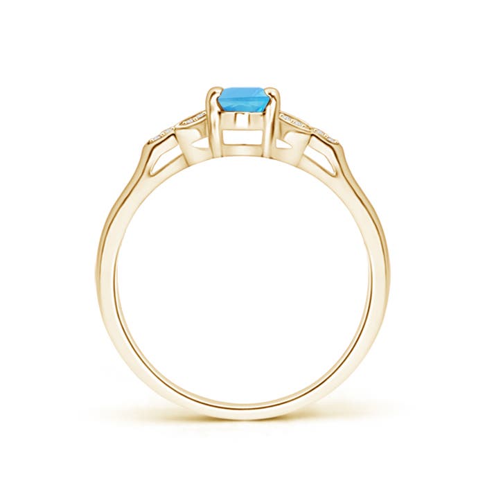 AA - Swiss Blue Topaz / 0.6 CT / 14 KT Yellow Gold