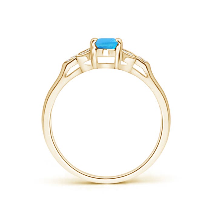 AAA - Swiss Blue Topaz / 0.6 CT / 14 KT Yellow Gold