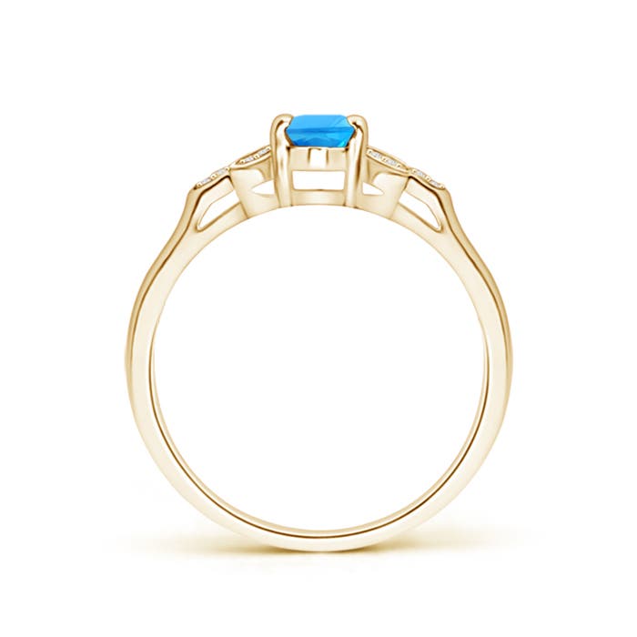 AAAA - Swiss Blue Topaz / 0.6 CT / 14 KT Yellow Gold