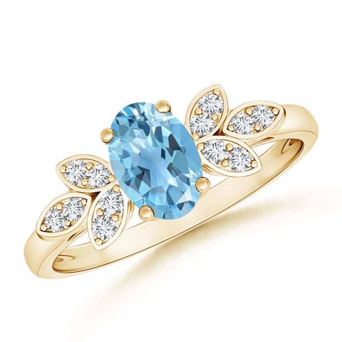 A - Swiss Blue Topaz / 1.05 CT / 14 KT Yellow Gold