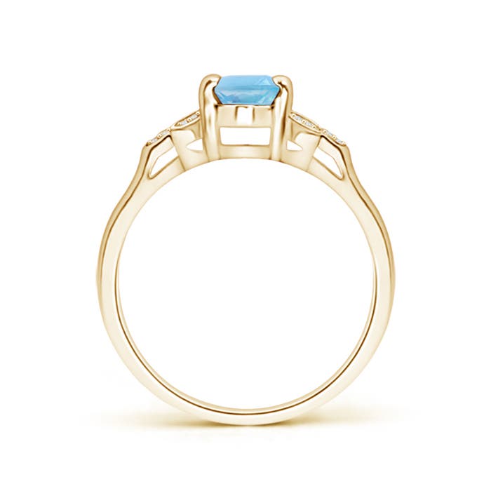 A - Swiss Blue Topaz / 1.05 CT / 14 KT Yellow Gold