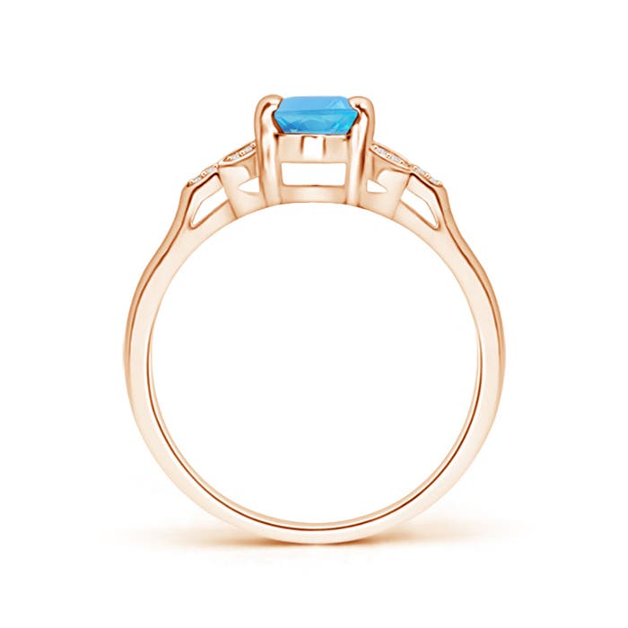 AA - Swiss Blue Topaz / 1.05 CT / 14 KT Rose Gold