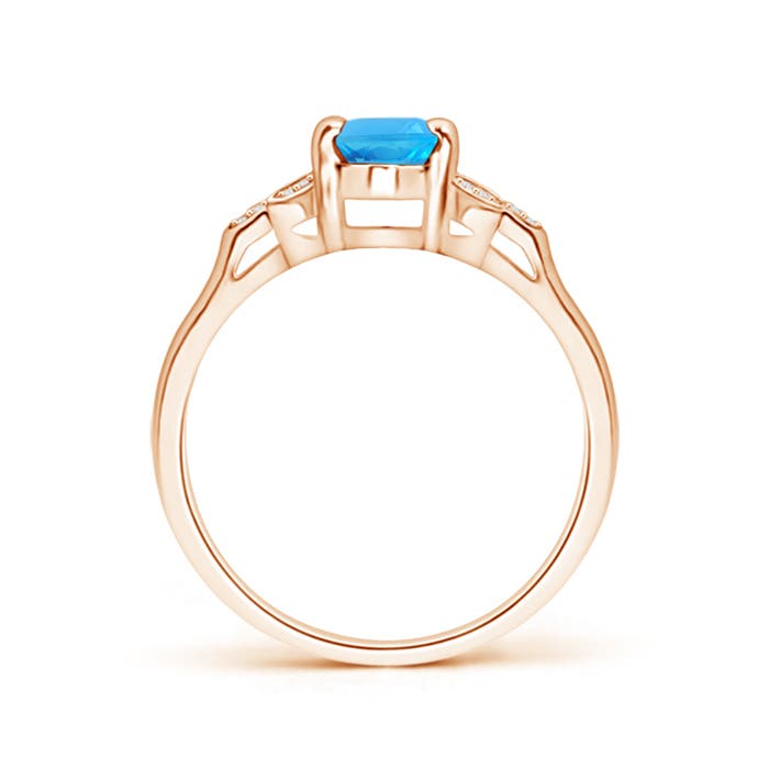 AAA - Swiss Blue Topaz / 1.05 CT / 14 KT Rose Gold