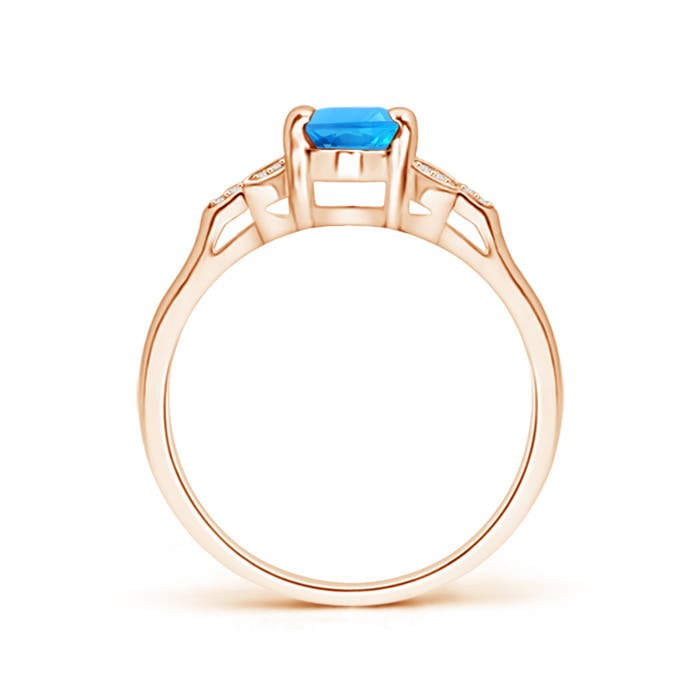 AAAA - Swiss Blue Topaz / 1.05 CT / 14 KT Rose Gold