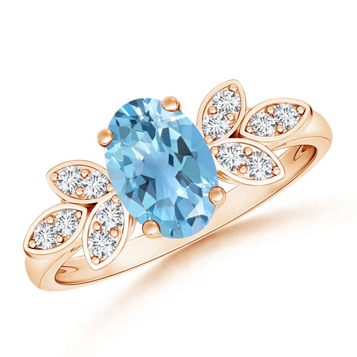 A - Swiss Blue Topaz / 1.62 CT / 14 KT Rose Gold