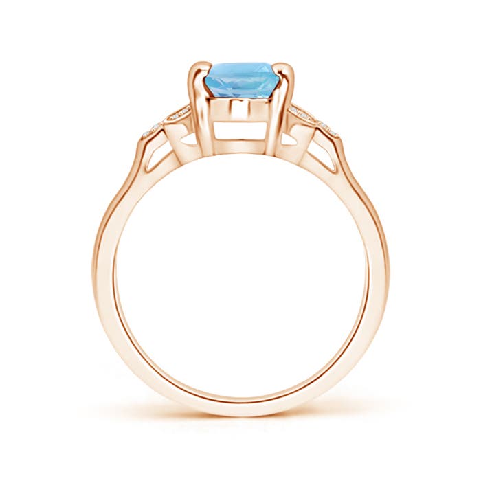 A - Swiss Blue Topaz / 1.62 CT / 14 KT Rose Gold