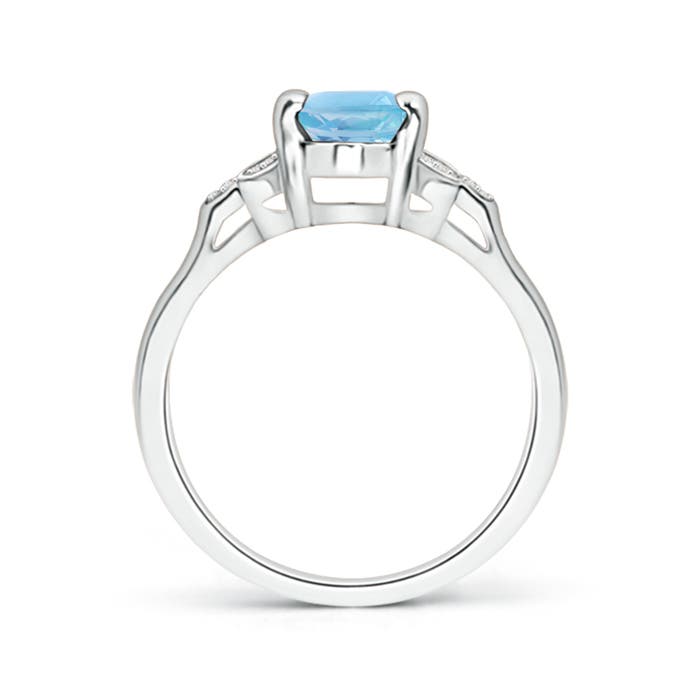 A - Swiss Blue Topaz / 1.62 CT / 14 KT White Gold