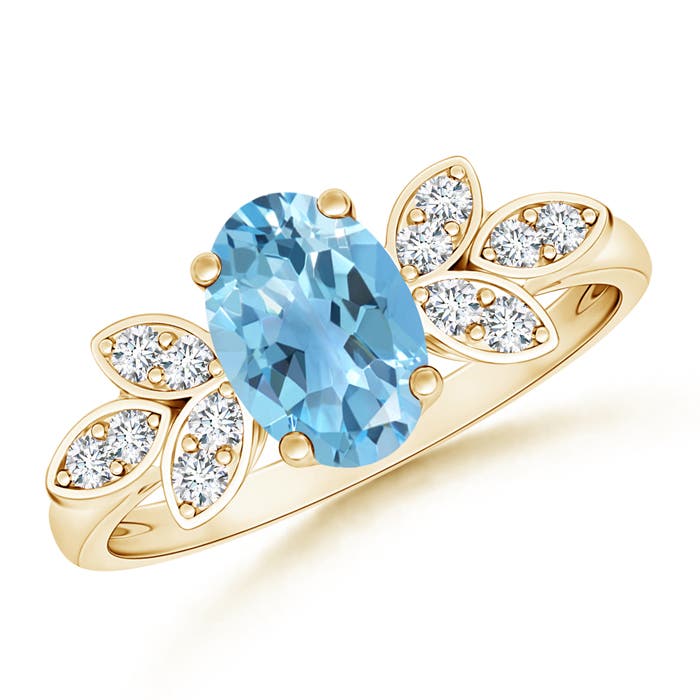 A - Swiss Blue Topaz / 1.62 CT / 14 KT Yellow Gold