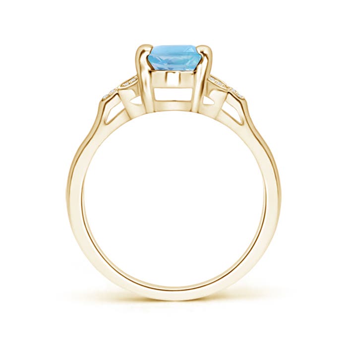 A - Swiss Blue Topaz / 1.62 CT / 14 KT Yellow Gold