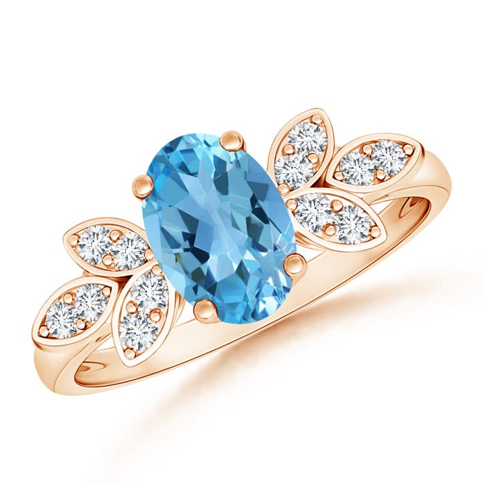 AA - Swiss Blue Topaz / 1.62 CT / 14 KT Rose Gold