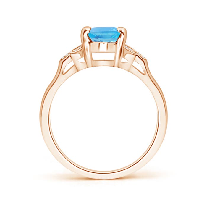 AA - Swiss Blue Topaz / 1.62 CT / 14 KT Rose Gold