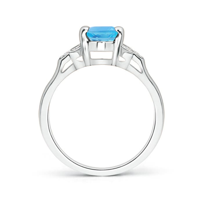 AA - Swiss Blue Topaz / 1.62 CT / 14 KT White Gold