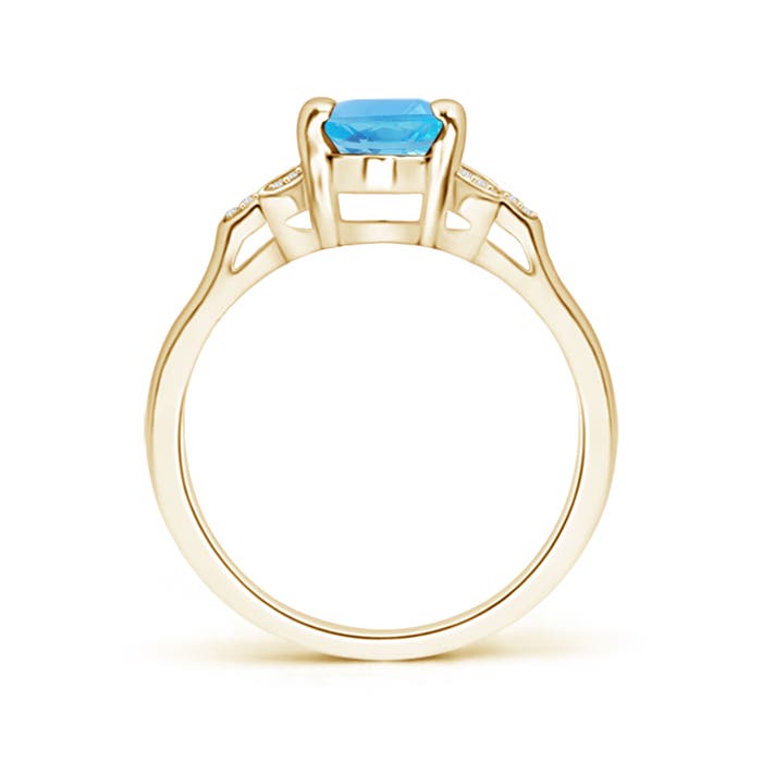 AA - Swiss Blue Topaz / 1.62 CT / 14 KT Yellow Gold