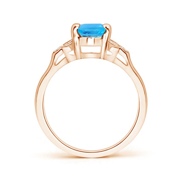 AAA - Swiss Blue Topaz / 1.62 CT / 14 KT Rose Gold