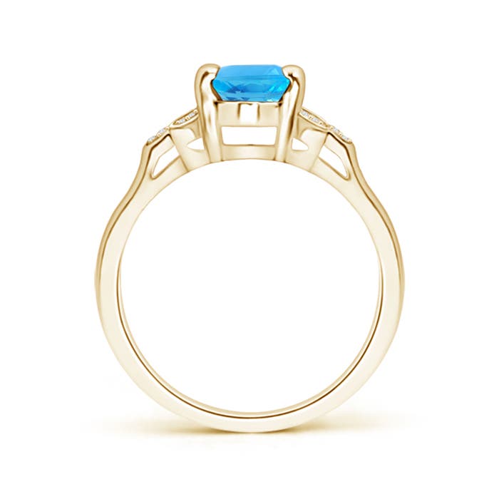 AAA - Swiss Blue Topaz / 1.62 CT / 14 KT Yellow Gold