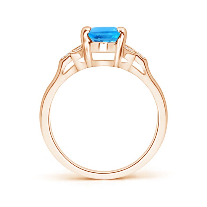 AAAA - Swiss Blue Topaz / 1.62 CT / 14 KT Rose Gold