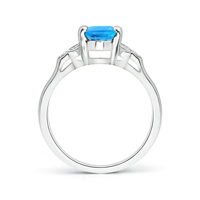 AAAA - Swiss Blue Topaz / 1.62 CT / 14 KT White Gold