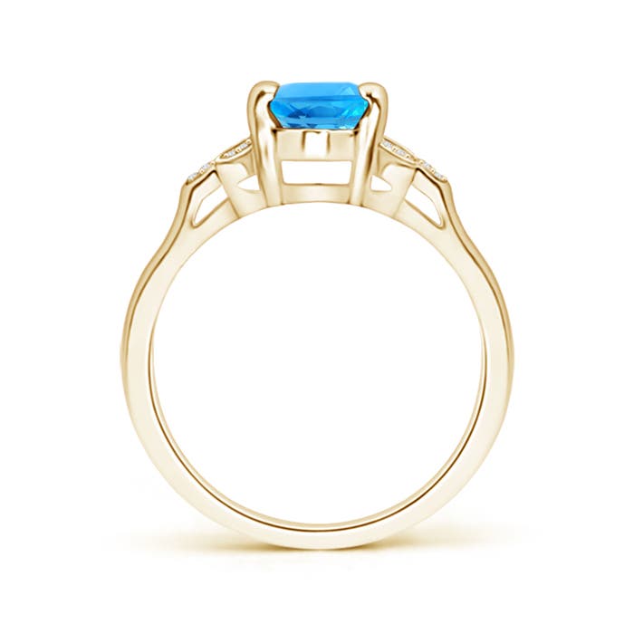 AAAA - Swiss Blue Topaz / 1.62 CT / 14 KT Yellow Gold