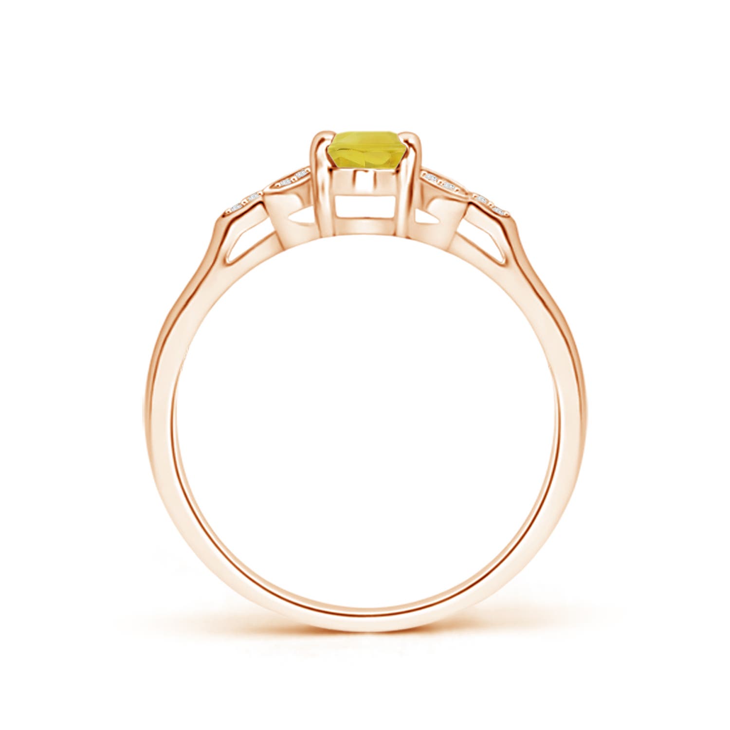 A - Yellow Sapphire / 0.72 CT / 14 KT Rose Gold