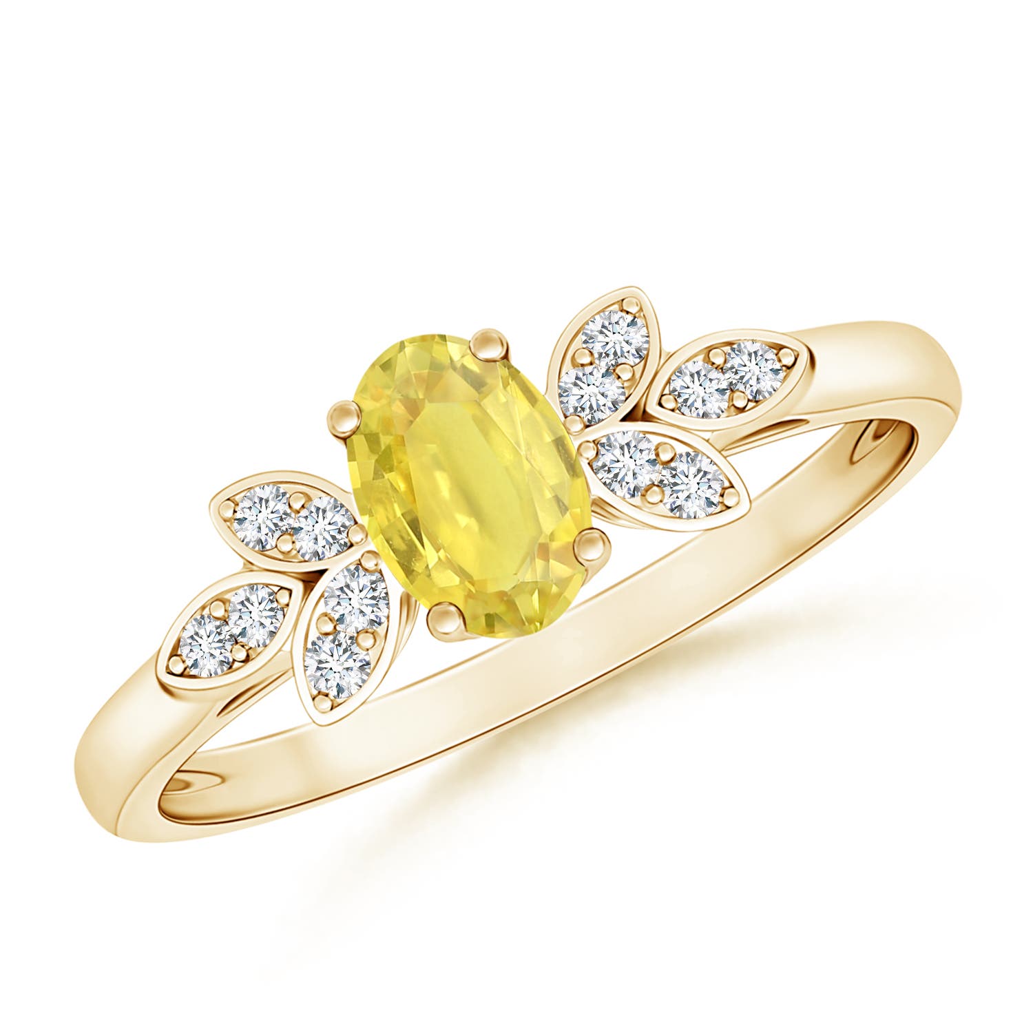 A - Yellow Sapphire / 0.72 CT / 14 KT Yellow Gold