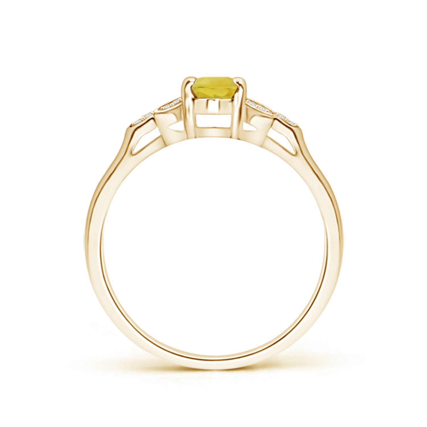 A - Yellow Sapphire / 0.72 CT / 14 KT Yellow Gold