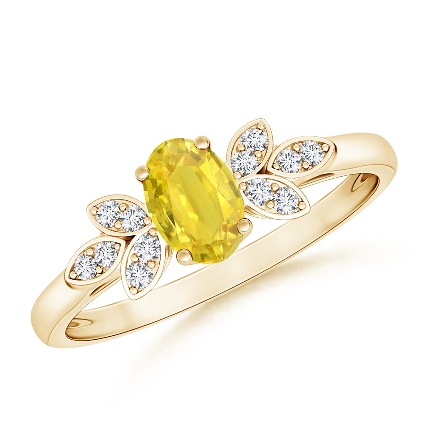 AA - Yellow Sapphire / 0.72 CT / 14 KT Yellow Gold