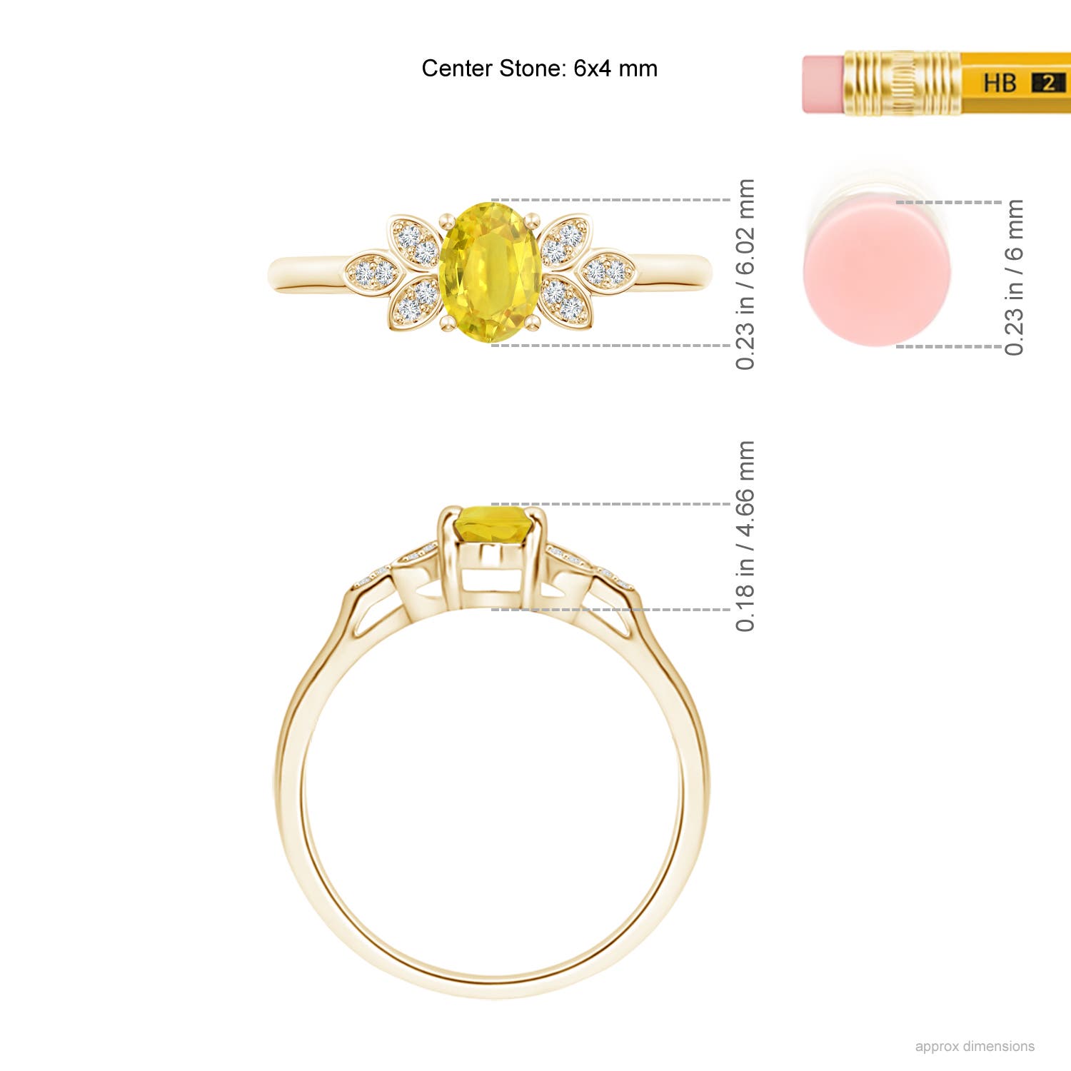 AA - Yellow Sapphire / 0.72 CT / 14 KT Yellow Gold