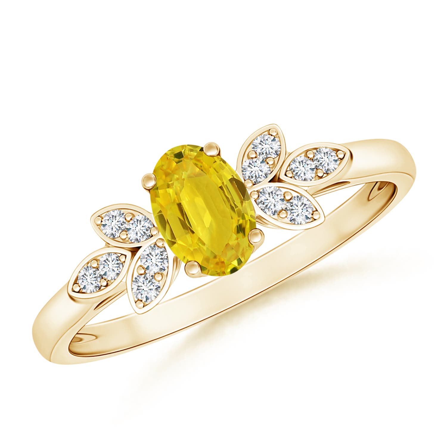 AAA - Yellow Sapphire / 0.72 CT / 14 KT Yellow Gold