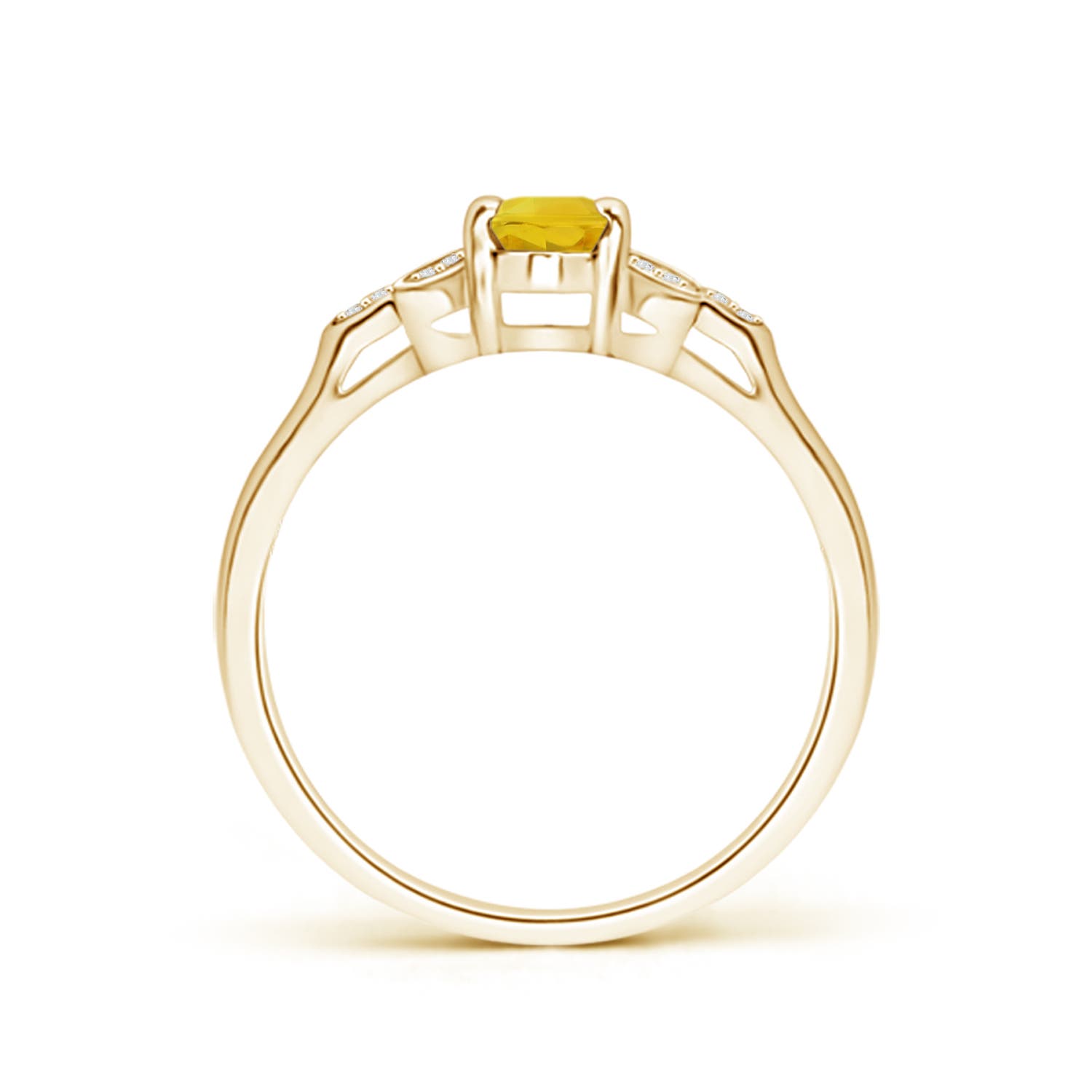 AAA - Yellow Sapphire / 0.72 CT / 14 KT Yellow Gold