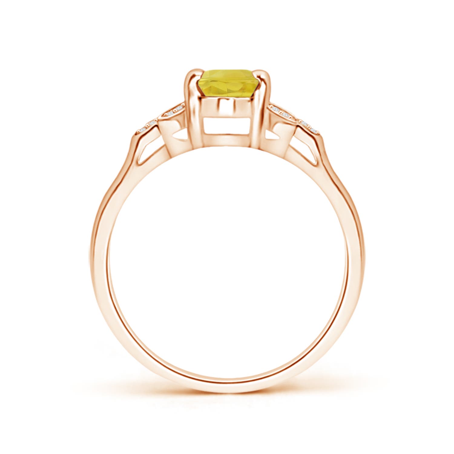 A - Yellow Sapphire / 1.1 CT / 14 KT Rose Gold