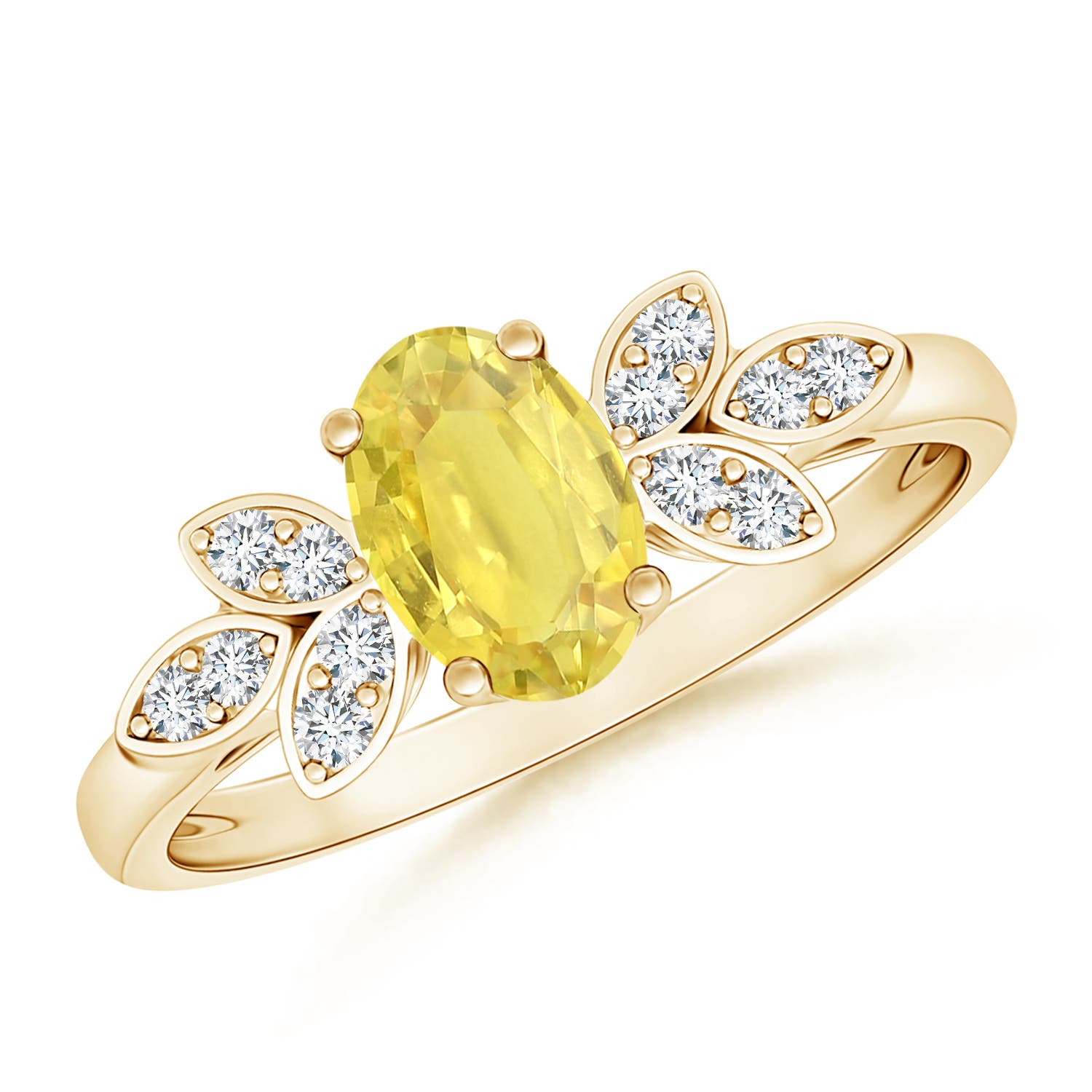 A - Yellow Sapphire / 1.1 CT / 14 KT Yellow Gold