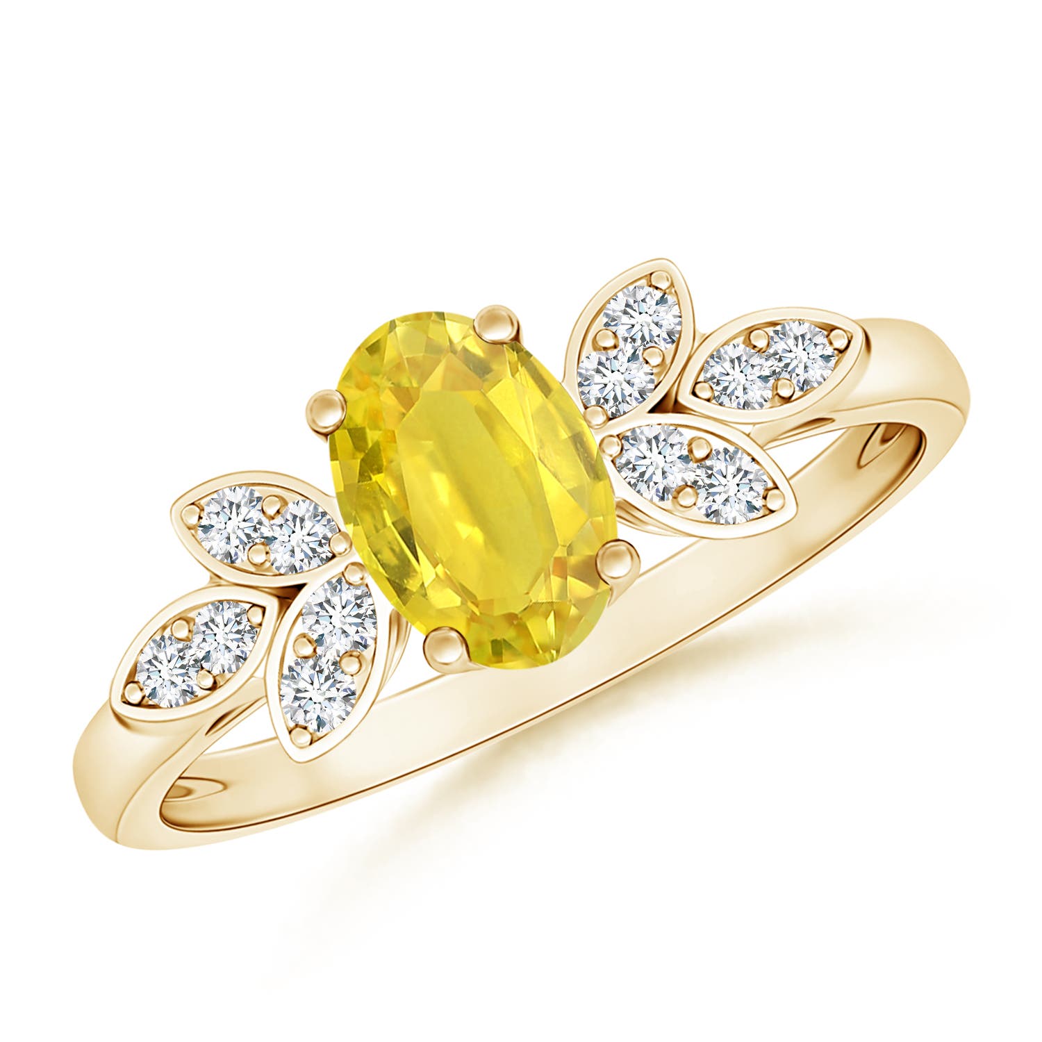 AA - Yellow Sapphire / 1.1 CT / 14 KT Yellow Gold