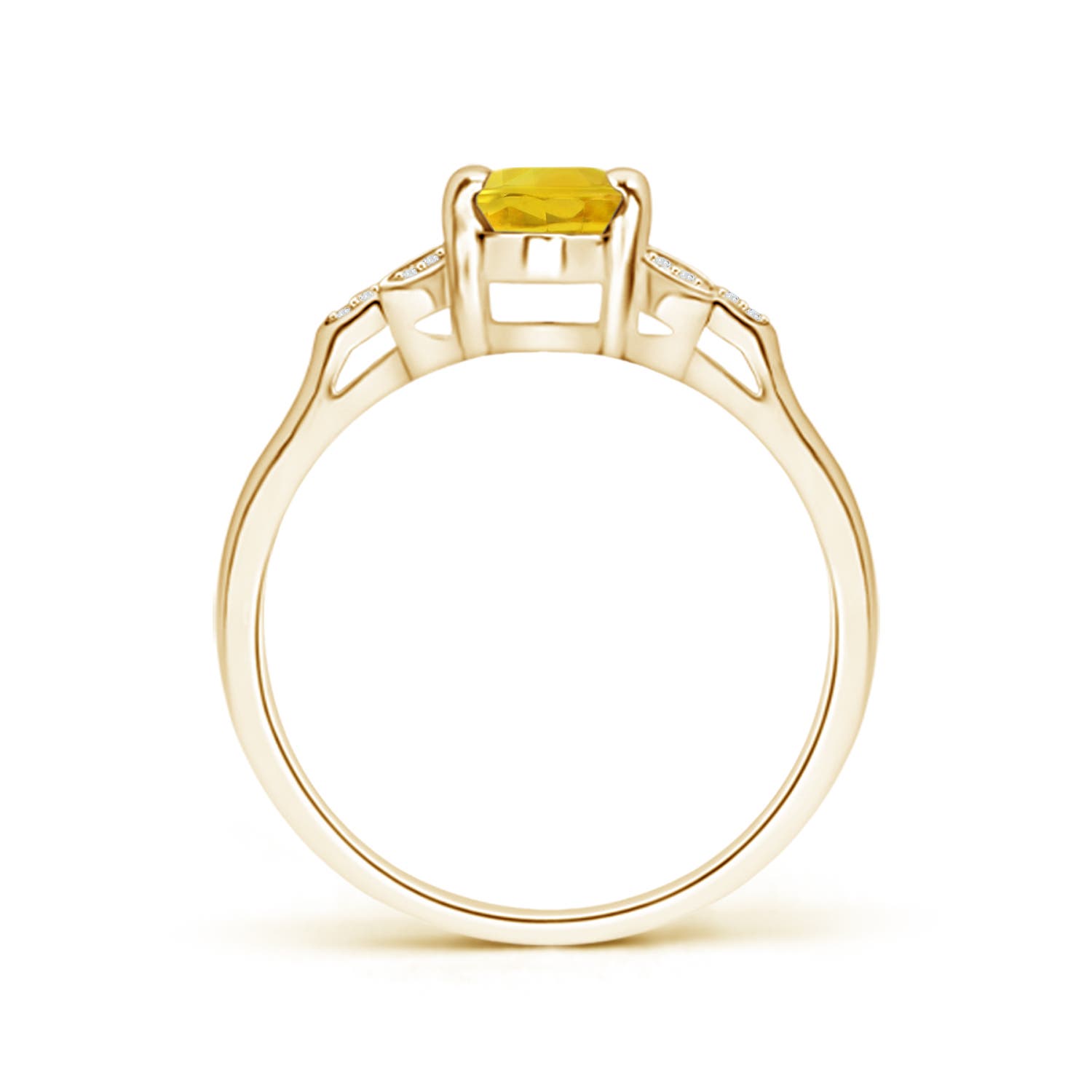 AAA - Yellow Sapphire / 1.1 CT / 14 KT Yellow Gold