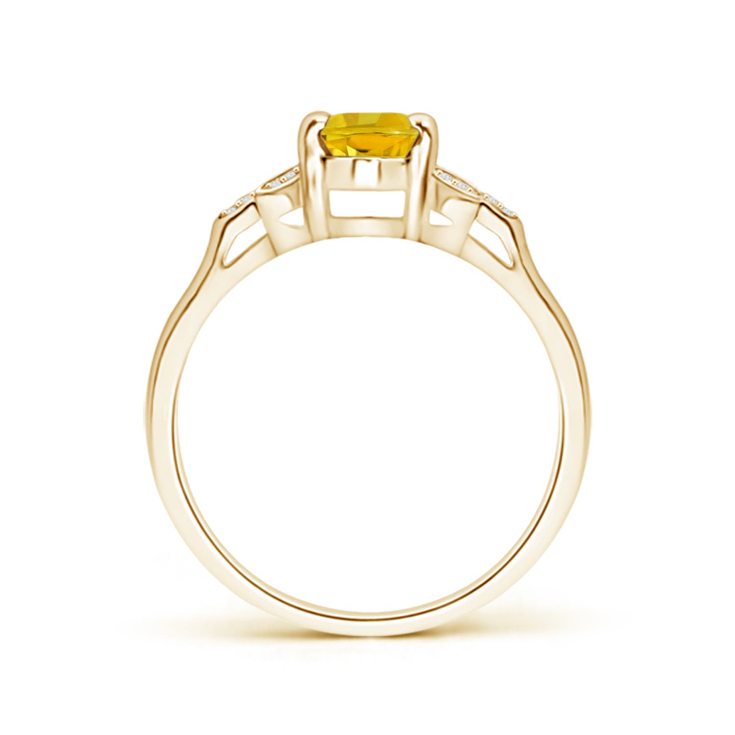 AAAA - Yellow Sapphire / 1.1 CT / 14 KT Yellow Gold