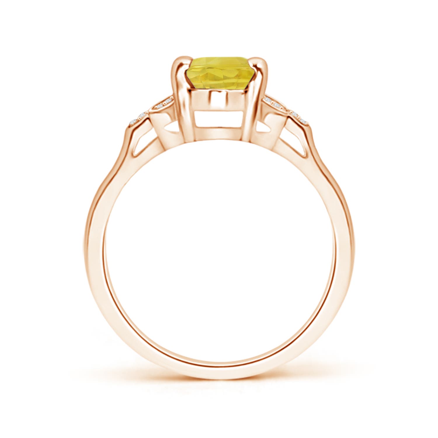 A - Yellow Sapphire / 1.62 CT / 14 KT Rose Gold