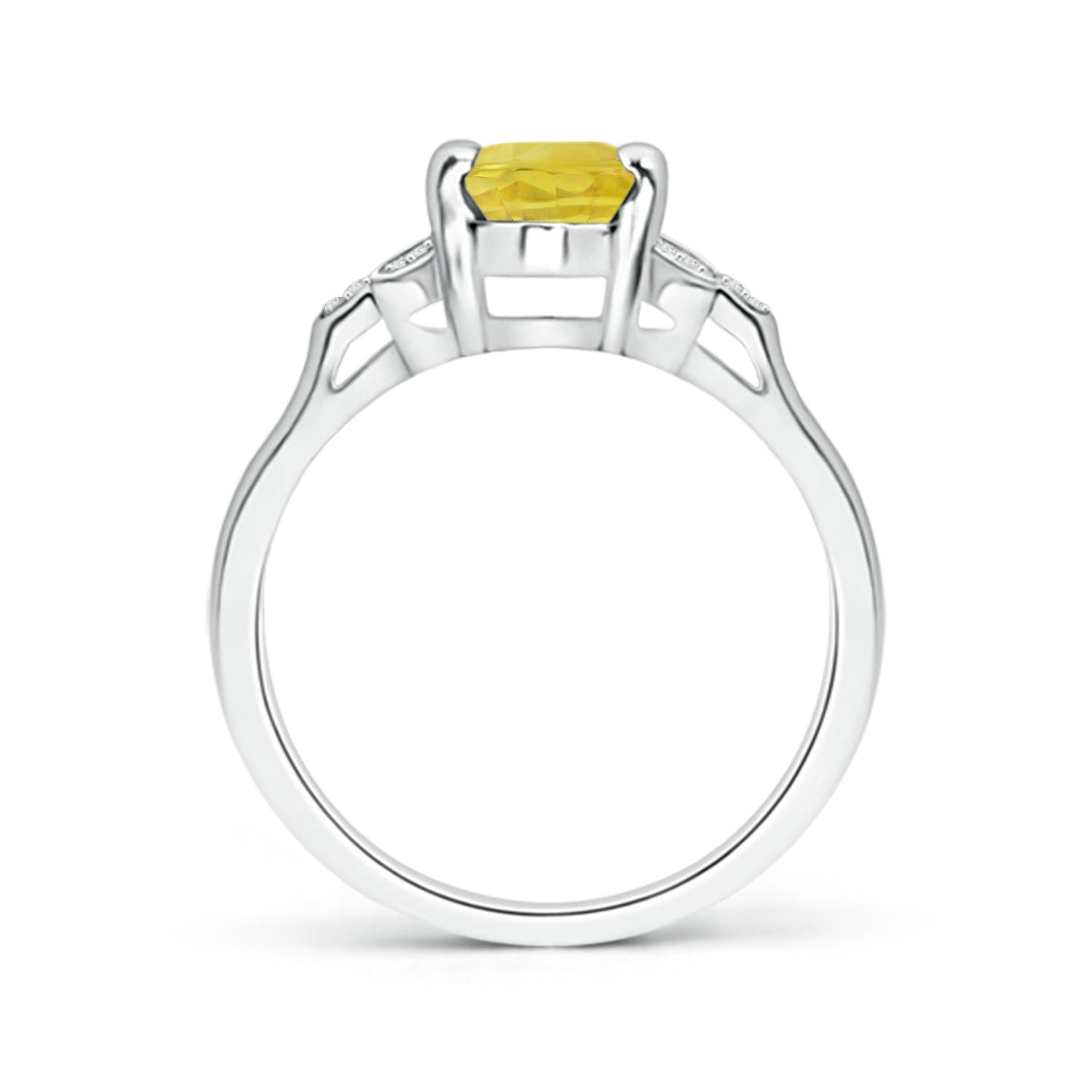 A - Yellow Sapphire / 1.62 CT / 14 KT White Gold