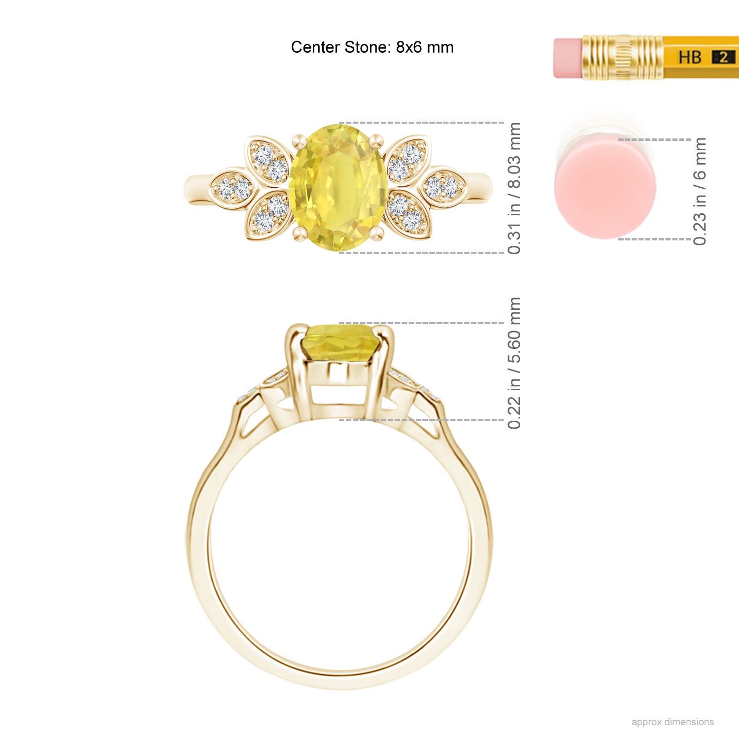 A - Yellow Sapphire / 1.62 CT / 14 KT Yellow Gold