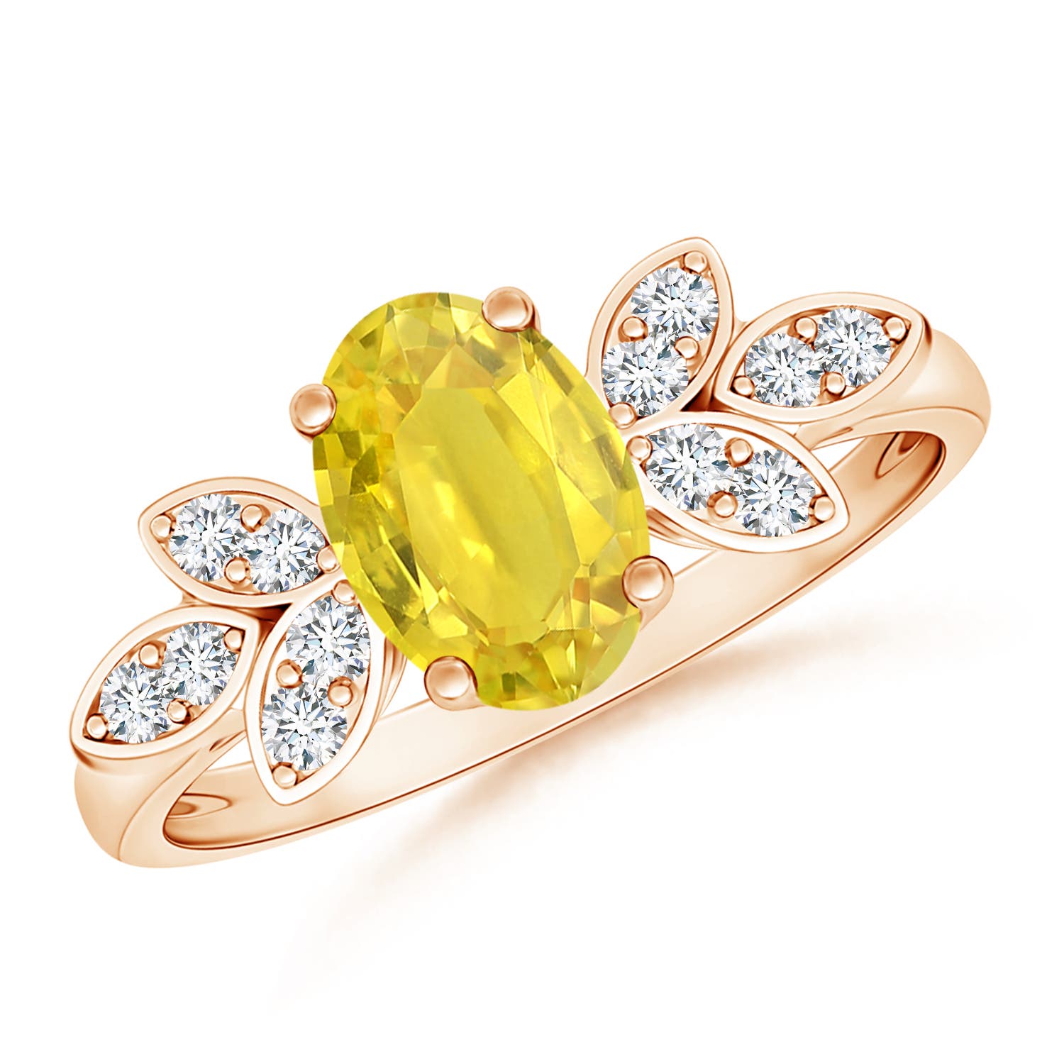 AA - Yellow Sapphire / 1.62 CT / 14 KT Rose Gold