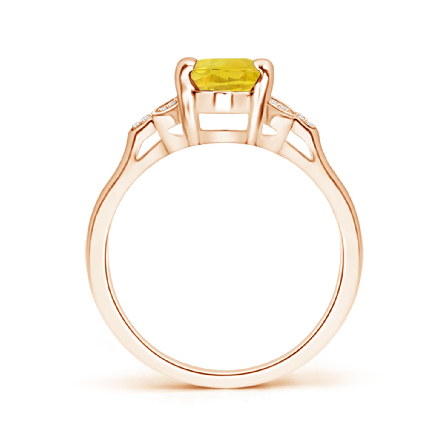 AA - Yellow Sapphire / 1.62 CT / 14 KT Rose Gold