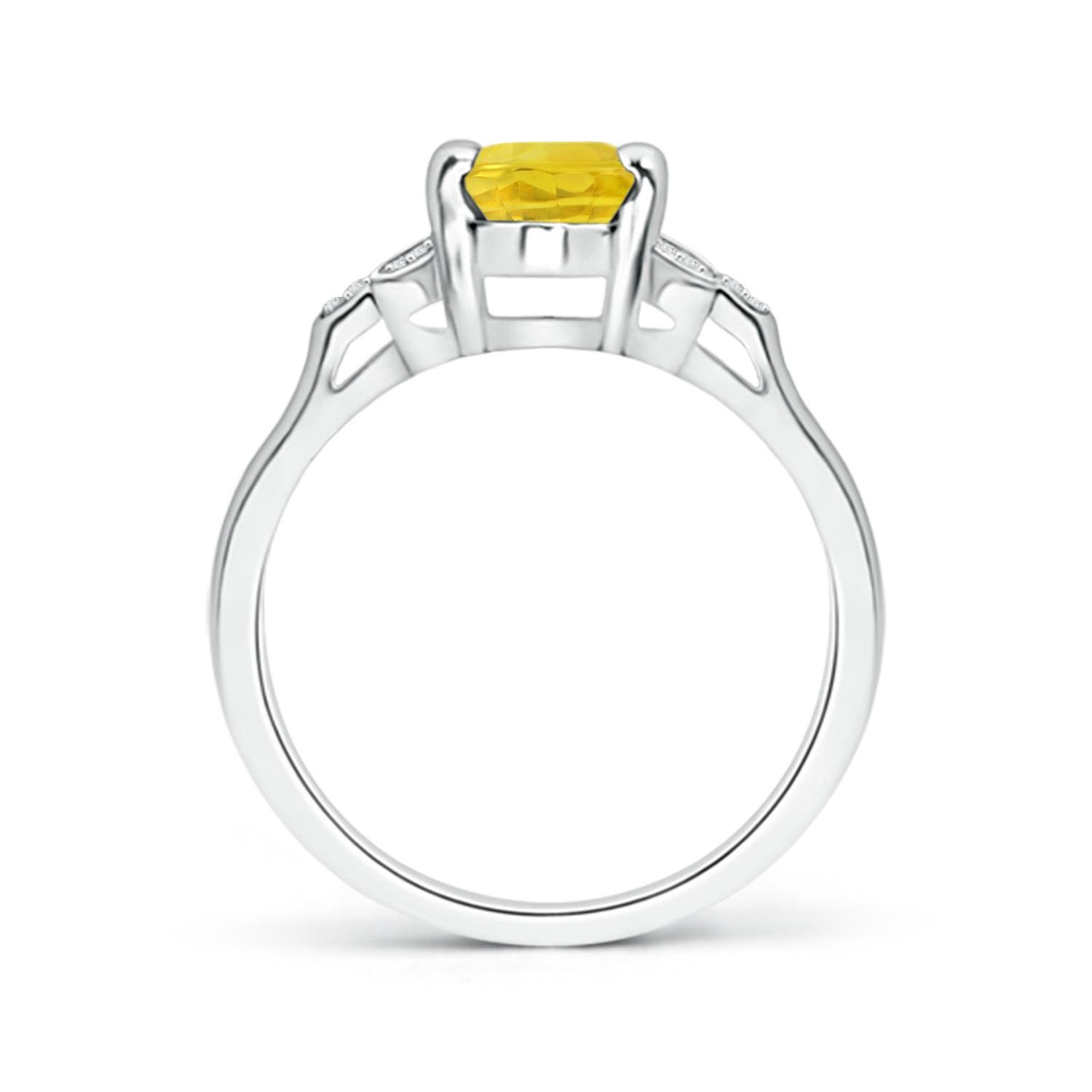 AA - Yellow Sapphire / 1.62 CT / 14 KT White Gold